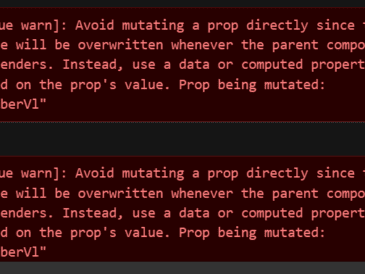 How to Resolve? "Avoid mutating a prop directly" warning